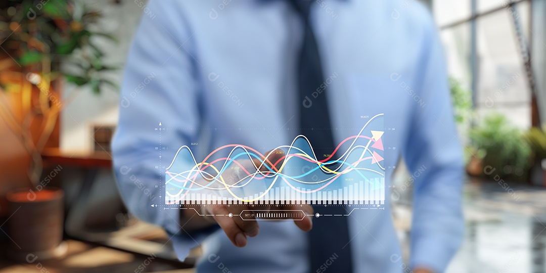 Empresário bem sucedido sobre escritório