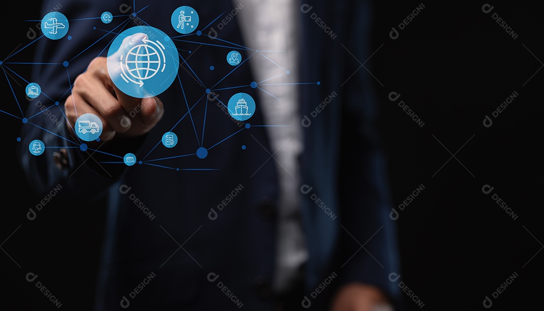 Empresário bem sucedido sobre escritório