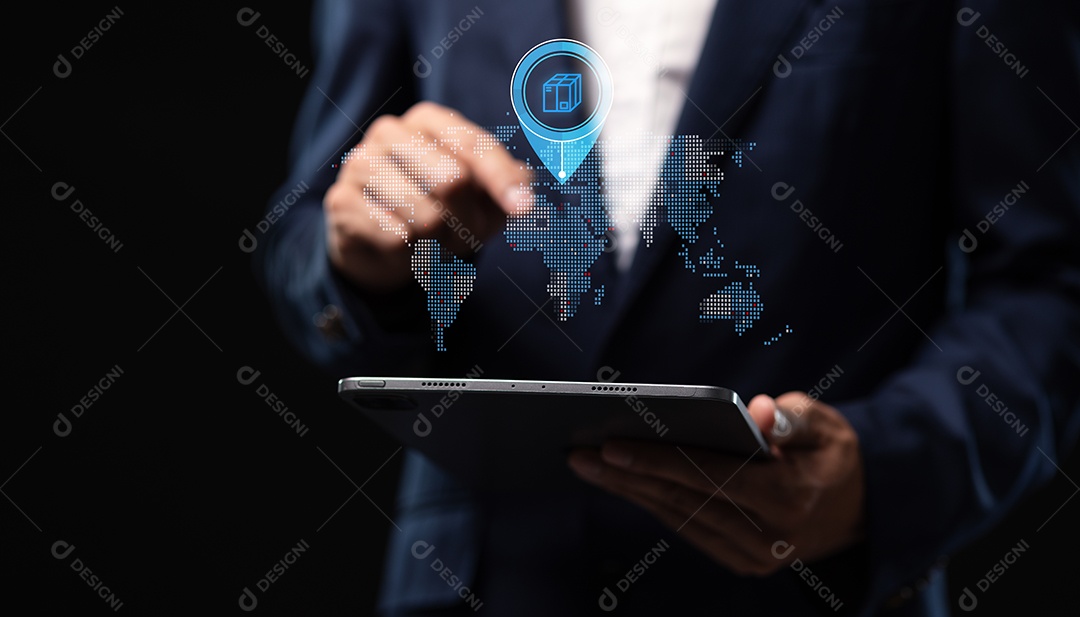 Empresário bem sucedido sobre escritório