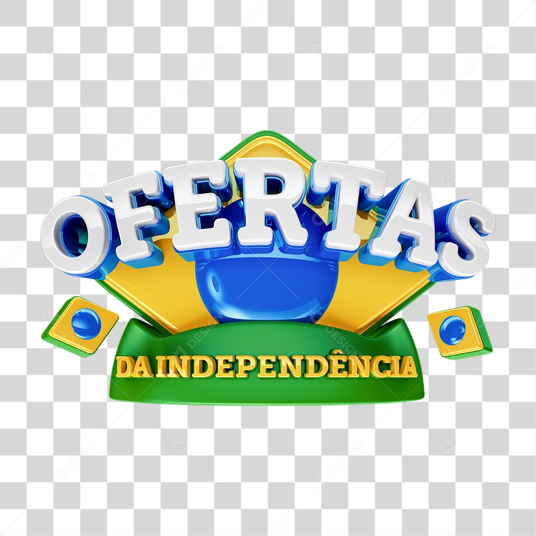 Selo 3D Ofertas da Independência PNG Transparente
