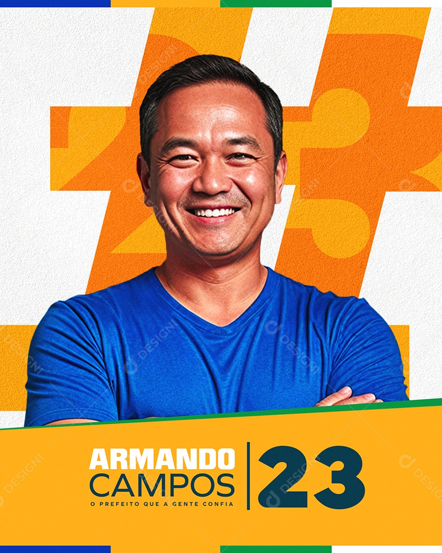 Santinho Campanha Política Social Media PSD Editável