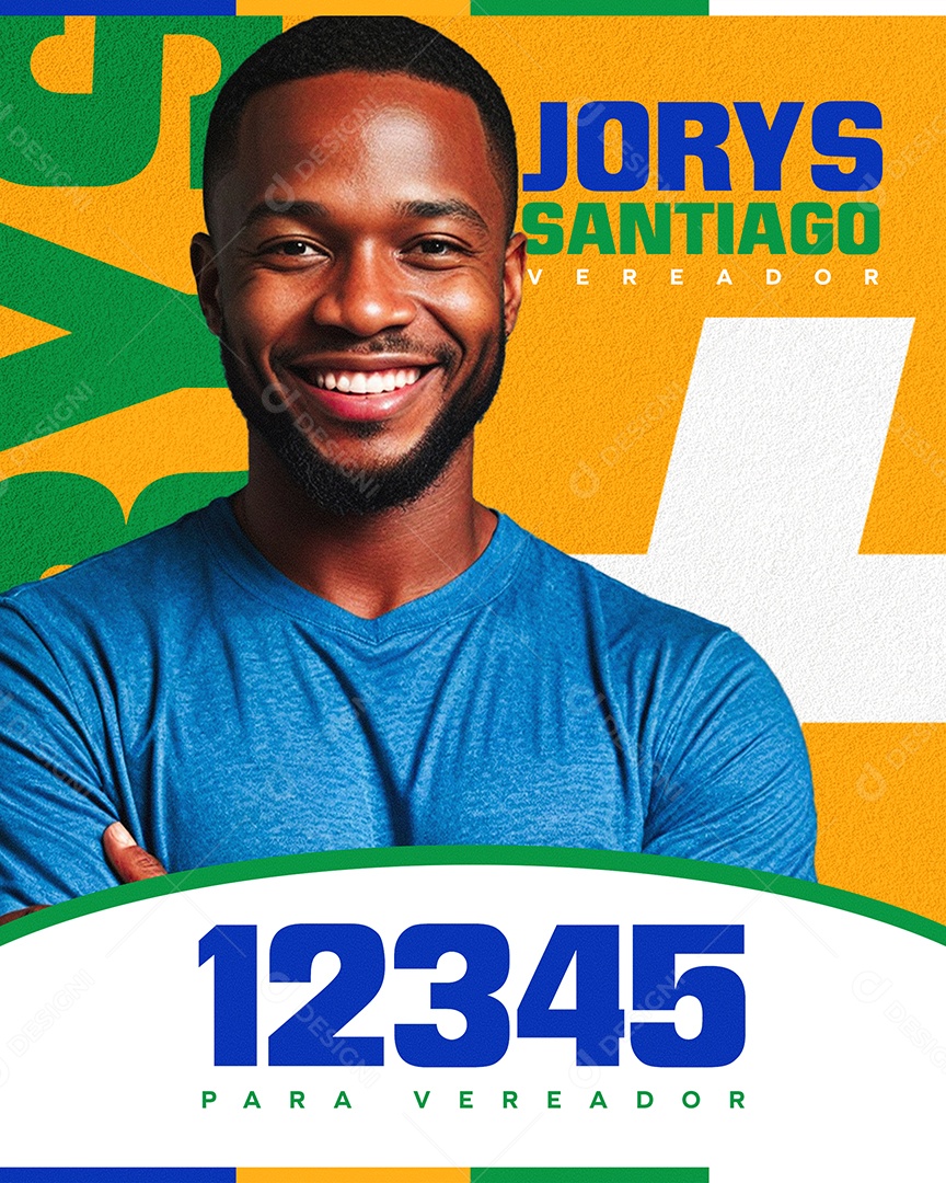 Santinho Campanha Política Social Media PSD Editável