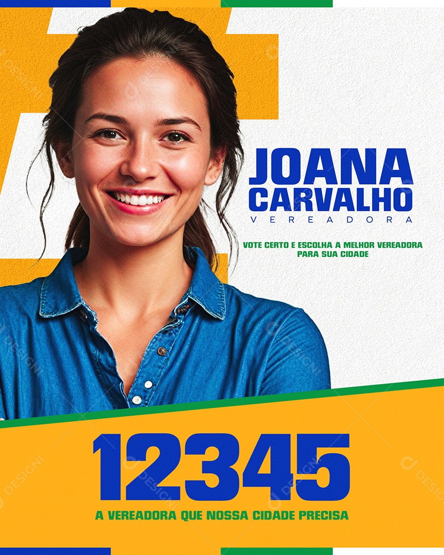 Santinho Campanha Política Social Media PSD Editável