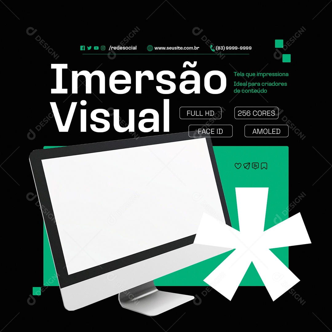 Loja da Apple Imersão Visual Social Media PSD Editável