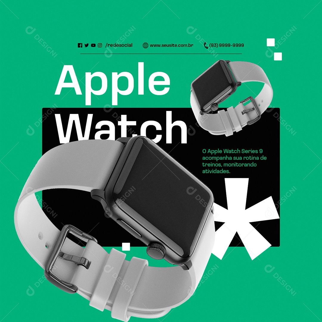 Social Media Apple Watch Loja da Apple PSD Editável