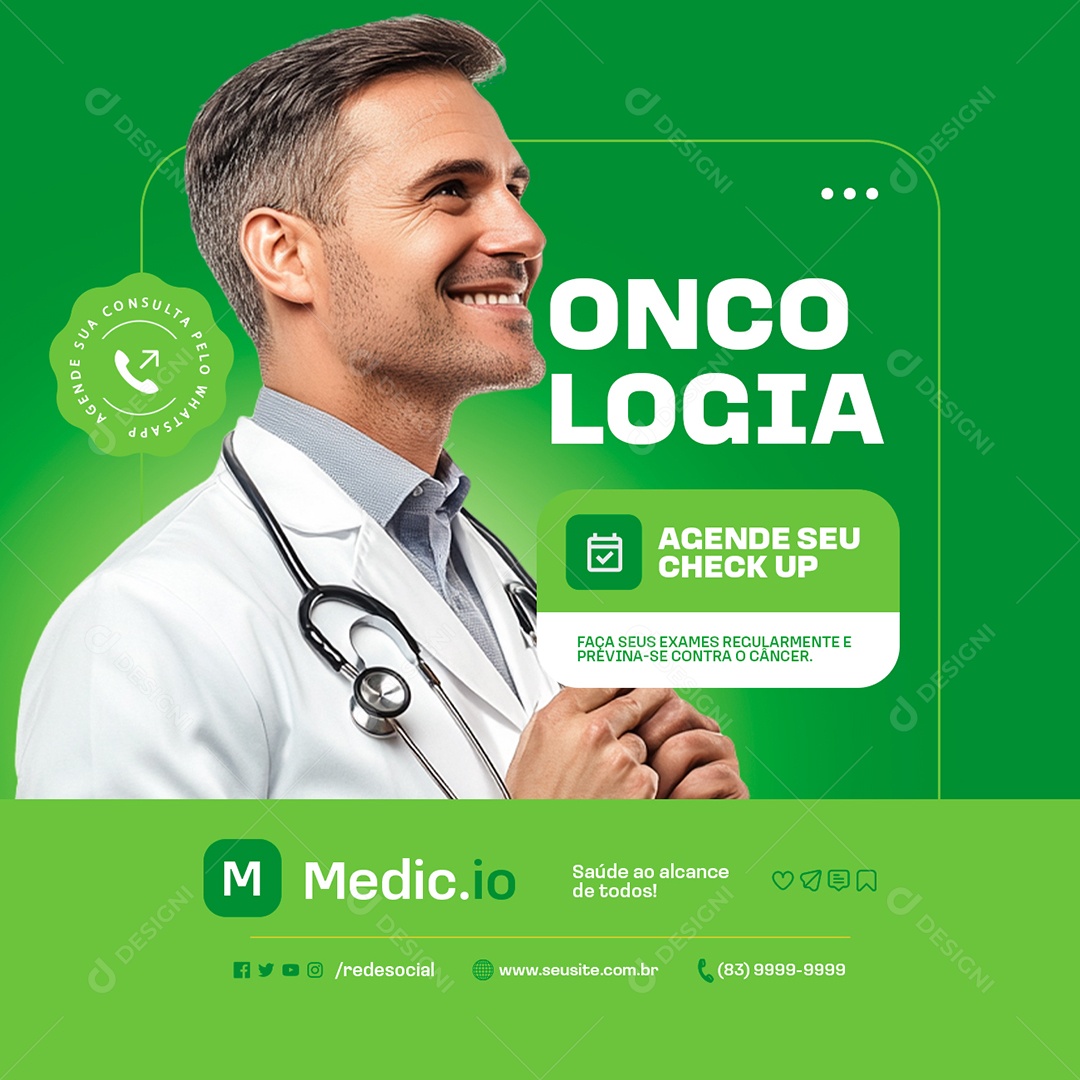 Centro Medico Oncologia Social Media PSD Editável
