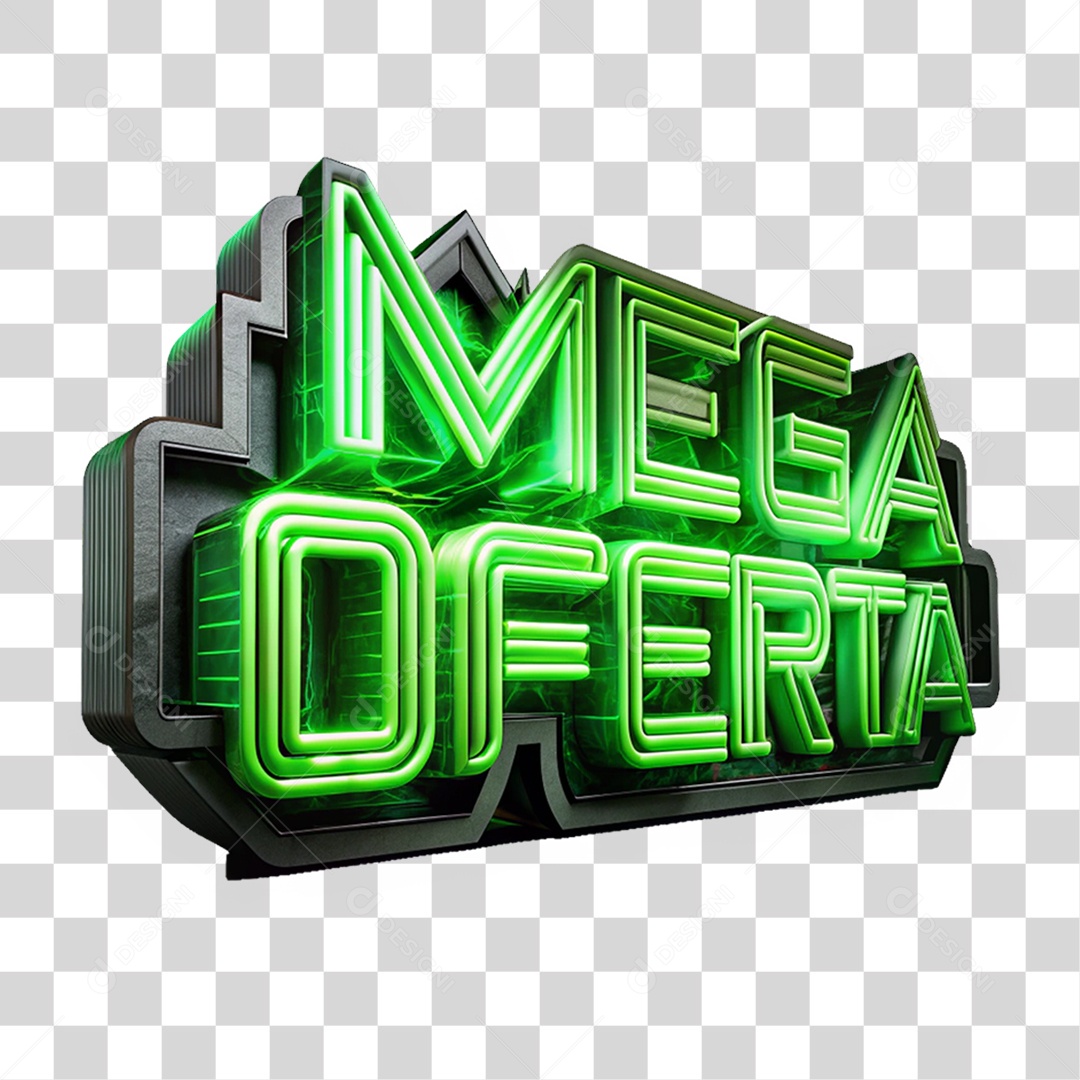 Selo 3D Mega Ofertas PNG Transparente