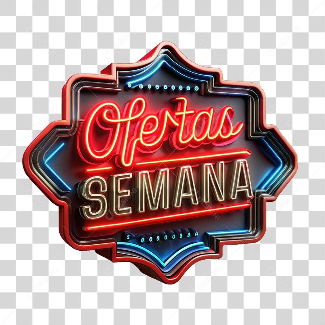 Selo 3D Ofertas da Semana PNG Transparente