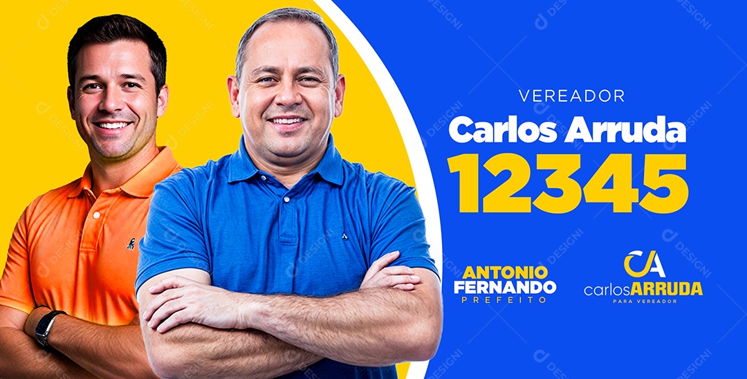 Banner Campanha Política Social Media PSD Editável