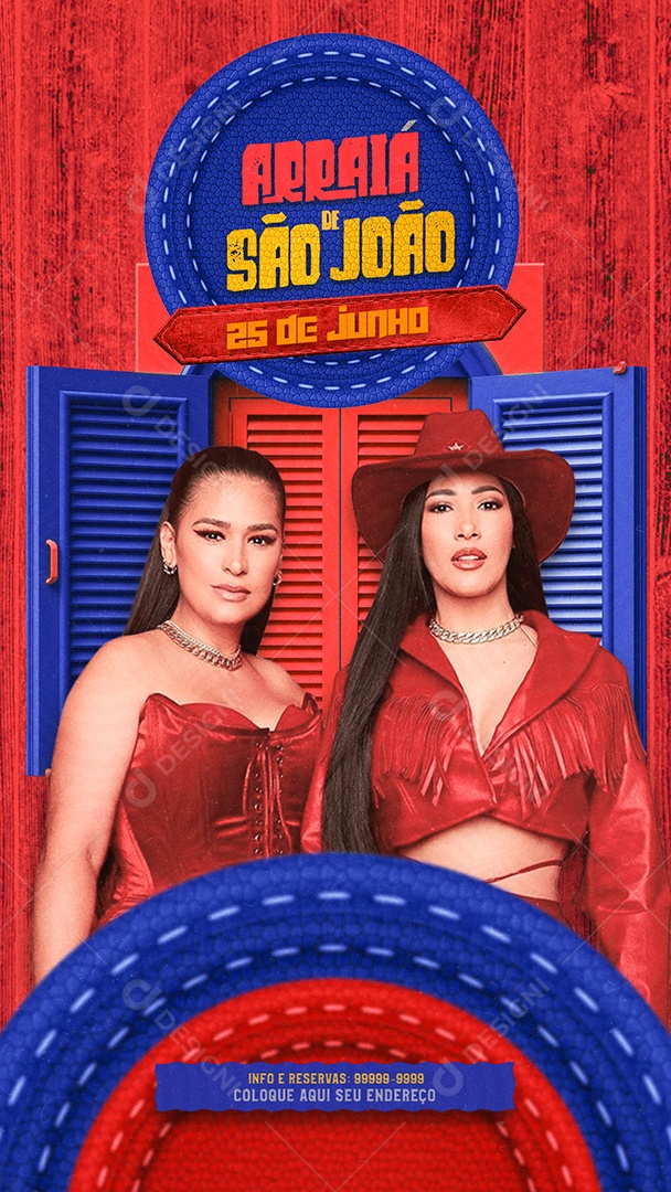 Story Flyer Arraiá De São João Social Media PSD Editável