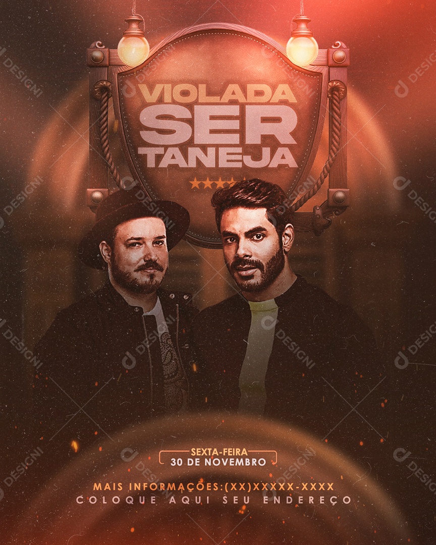 Feed Flyer Violada Sertaneja Social Media PSD Editável