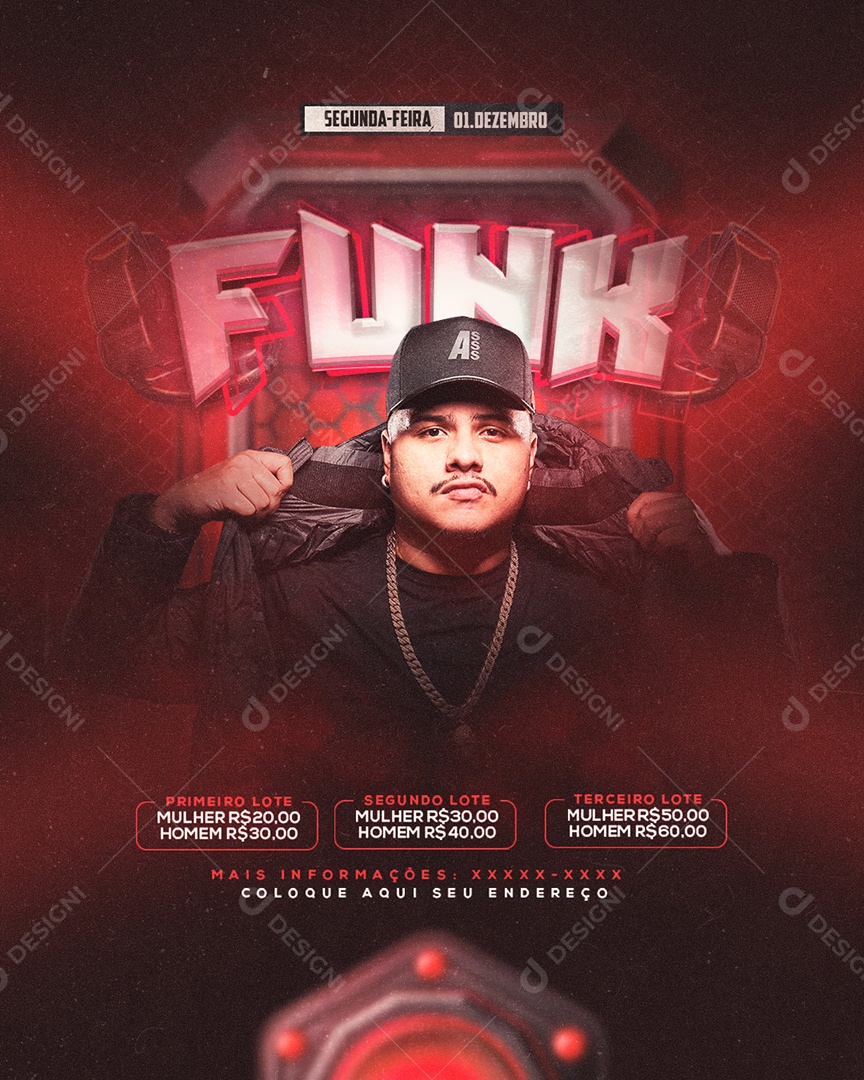 Feed Flyer Funk Social Media PSD Editável