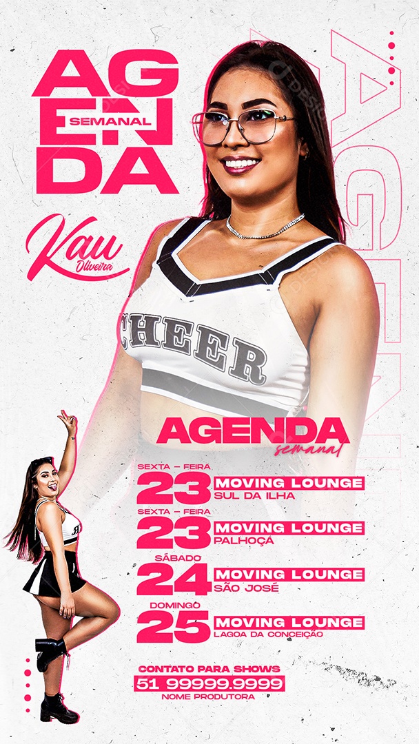 Story Flyer Editable Weekly Social Media Schedule PSD