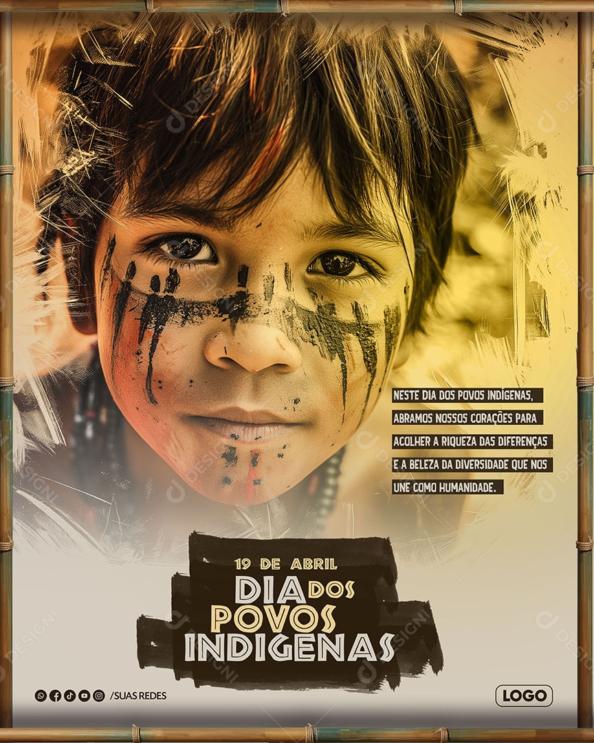 Dia dos Povos Indígenas 19 de Abril Social Media PSD Editável