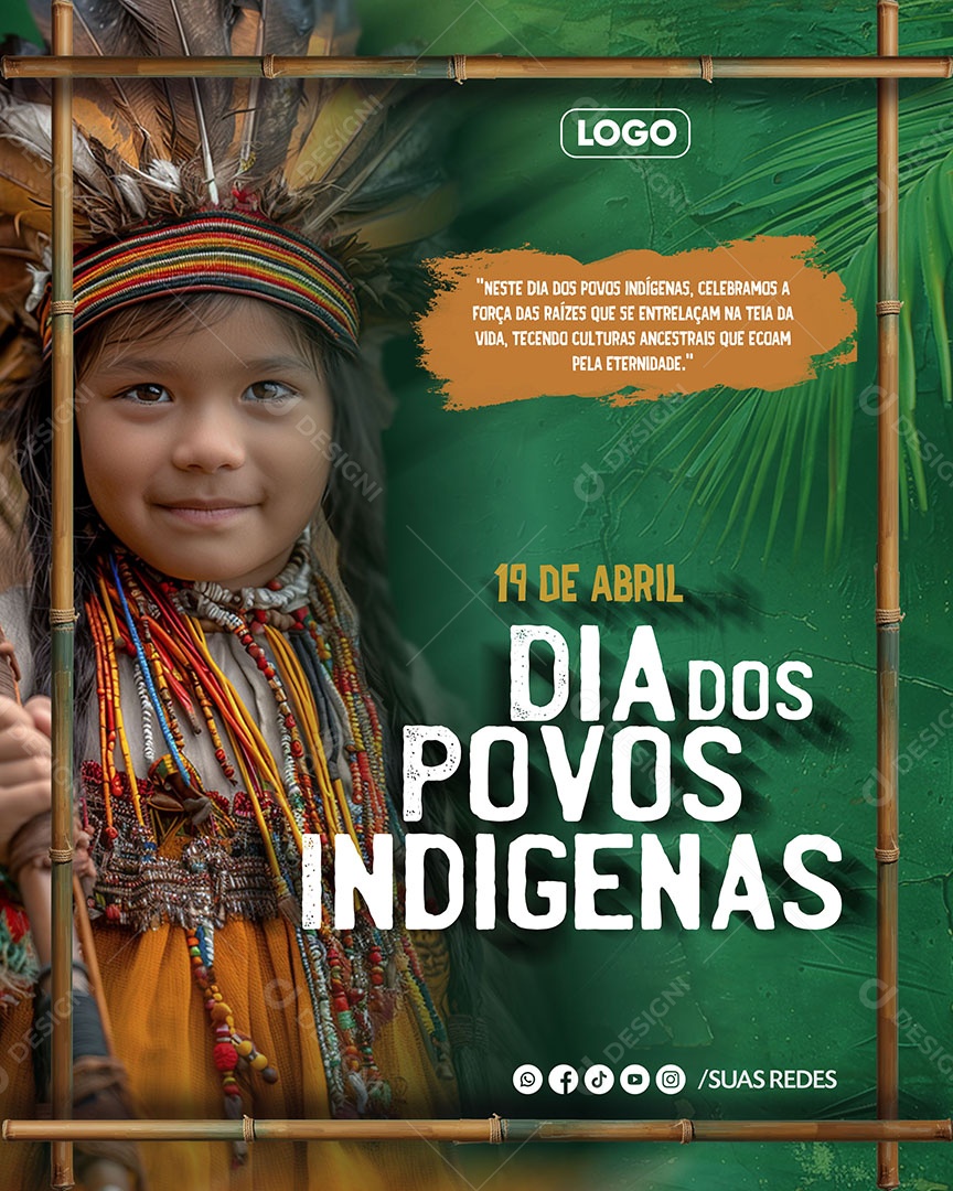 Dia dos Povos Indígenas 19 de Abril Social Media PSD Editável