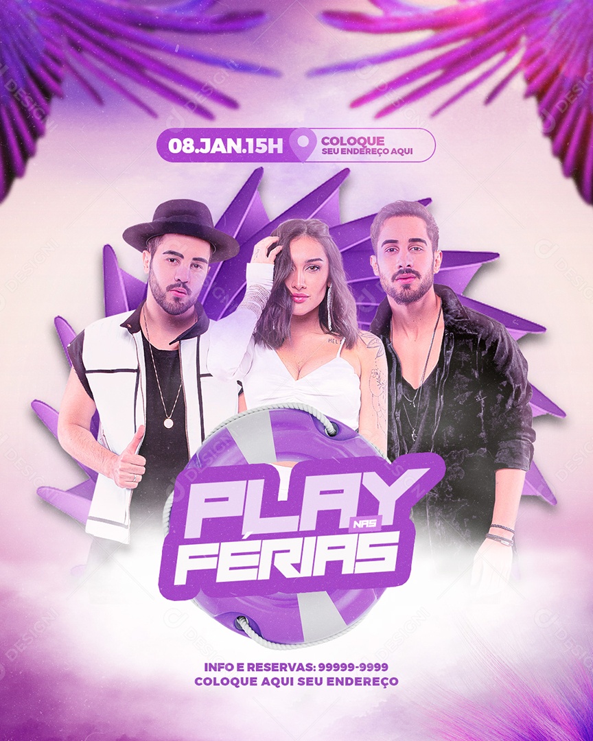 Feed Flyer Play Nas Ferias Social Media PSD Editável