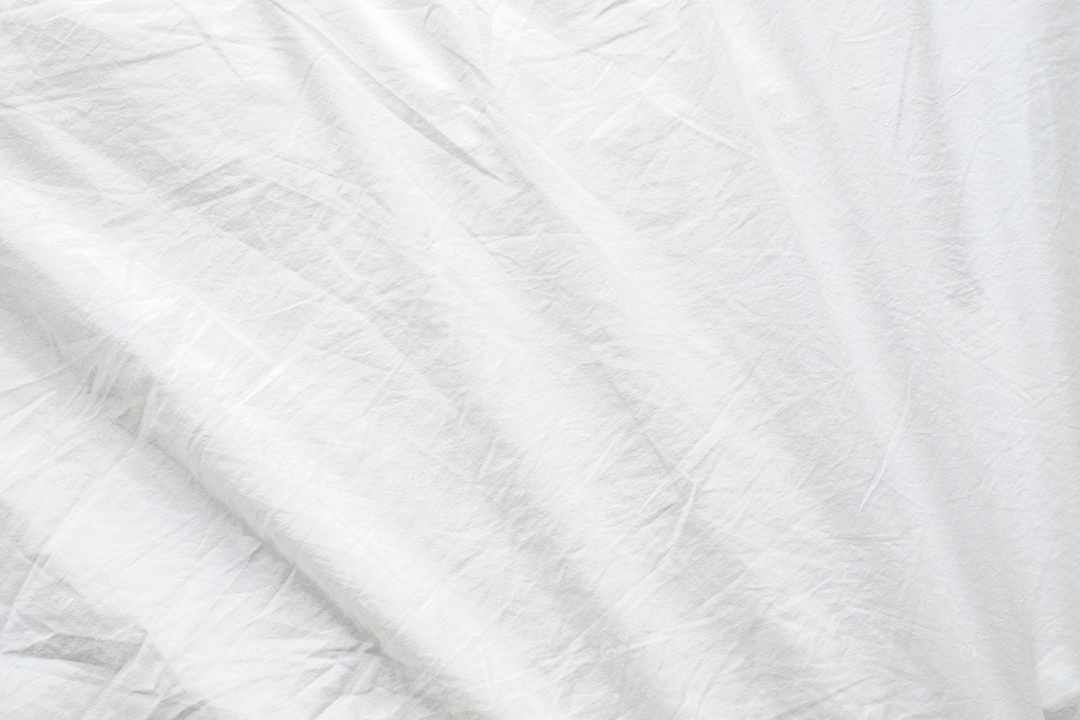 Textura de tecido branco amassado