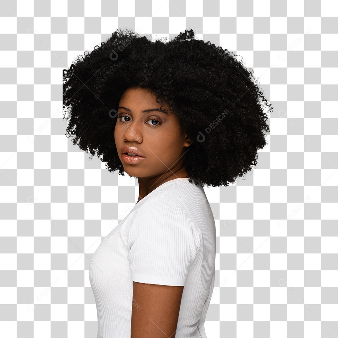 Mulher Morena Estilosa PNG Transparente