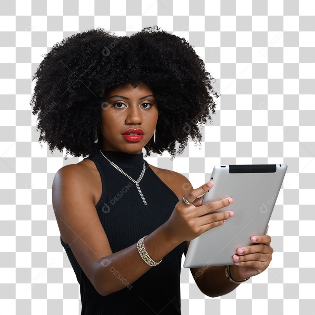 Mulher Morena Estilosa PNG Transparente