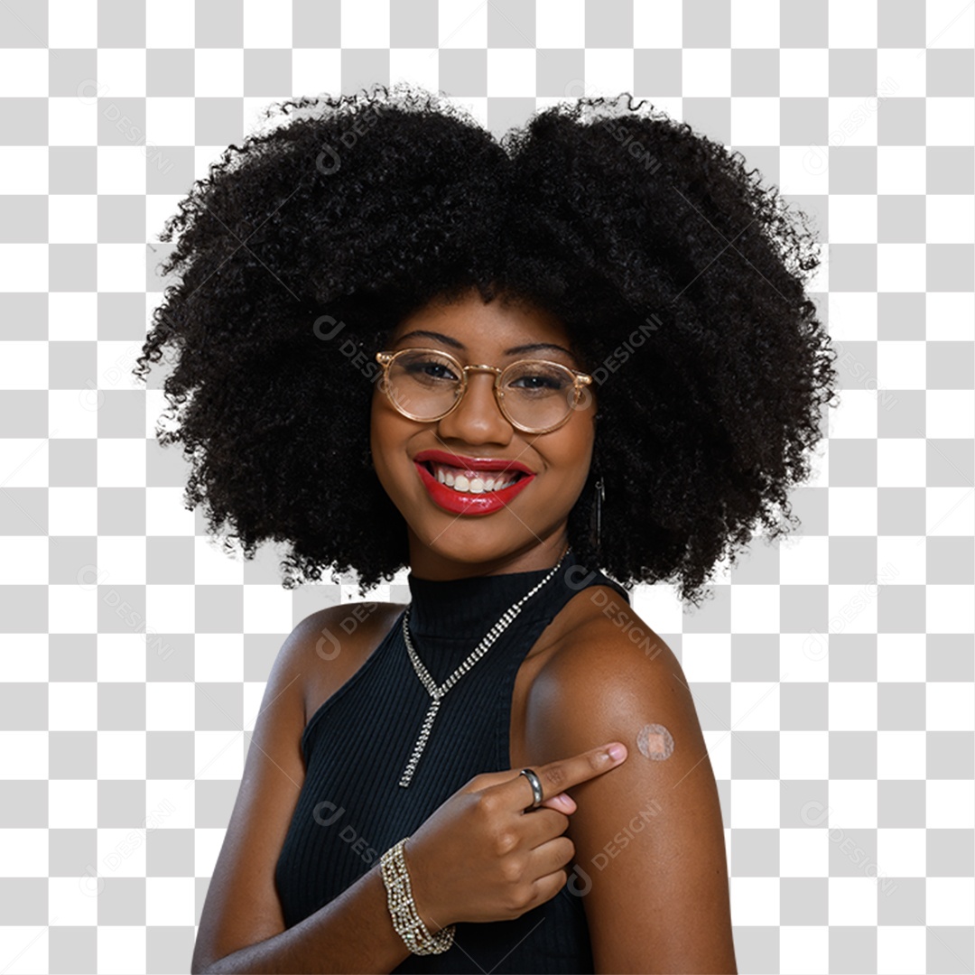 Mulher Morena Estilosa PNG Transparente