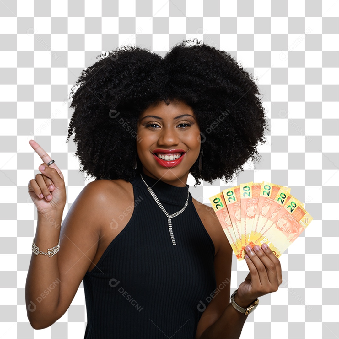 Mulher Morena Estilosa PNG Transparente