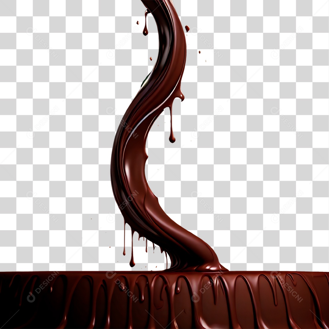 Splash de Chocolate PNG Transparente