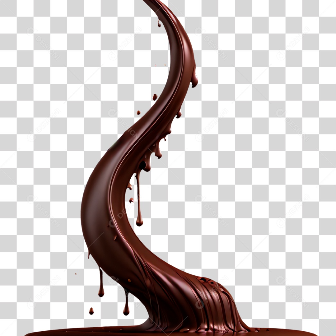 Splash de Chocolate PNG Transparente