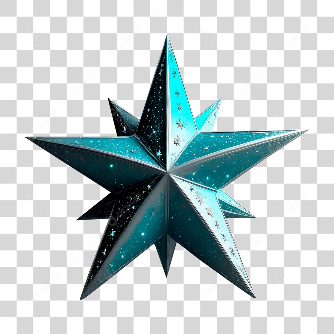 Estrela Azul PNG Transparente