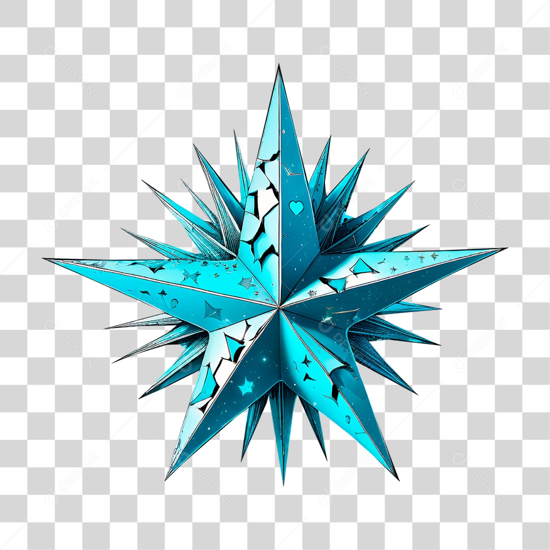 Estrela Azul PNG Transparente