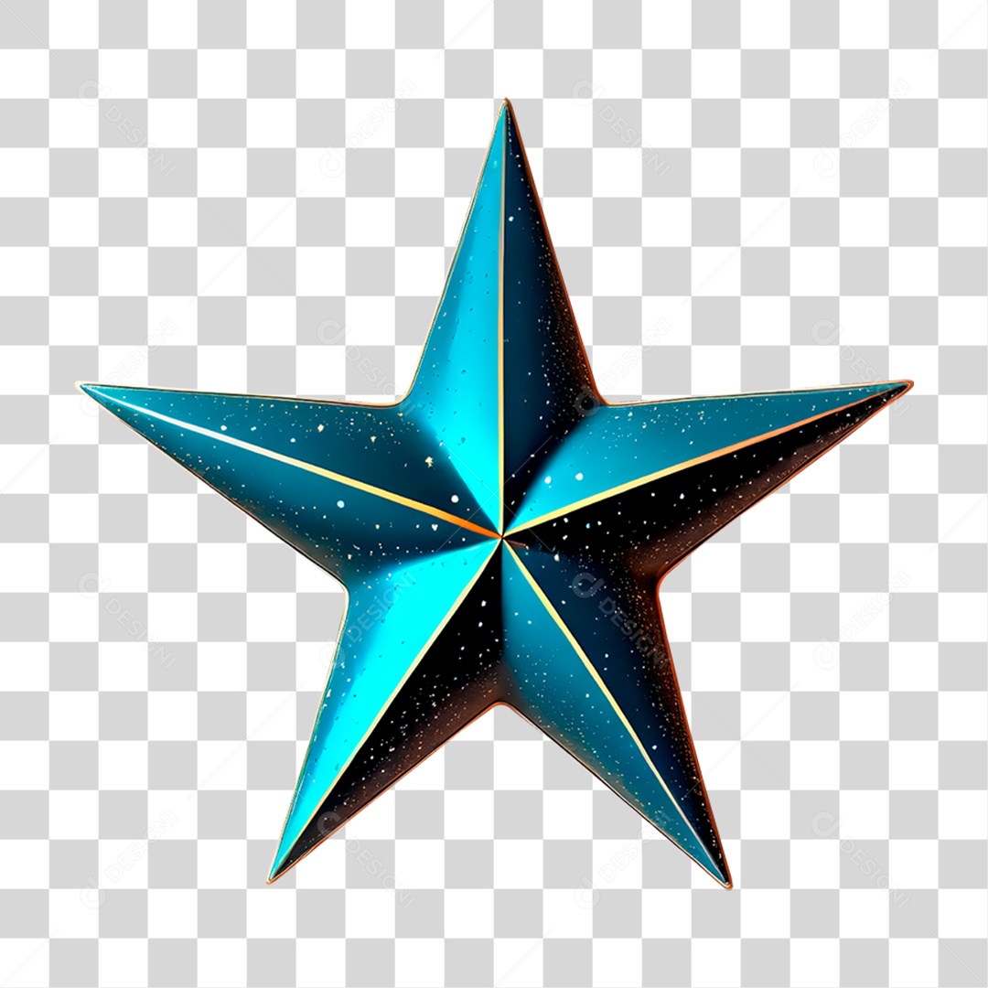 Estrela Azul PNG Transparente