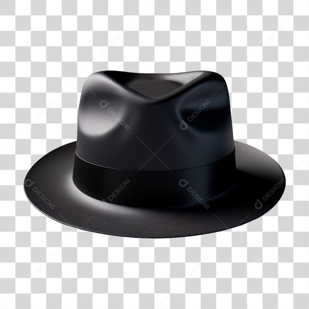 Chapéu Preto PNG Transparente