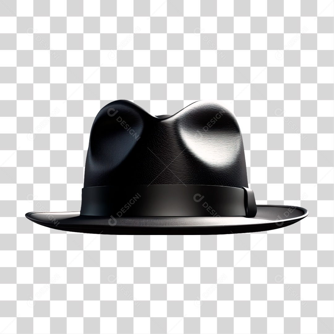 Chapéu Preto PNG Transparente