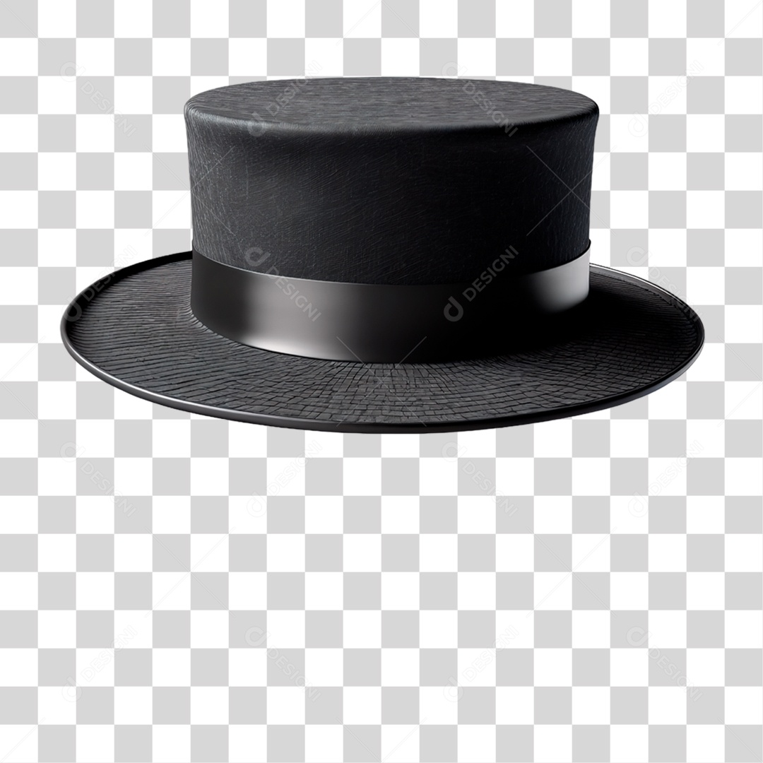 Chapéu Preto PNG Transparente