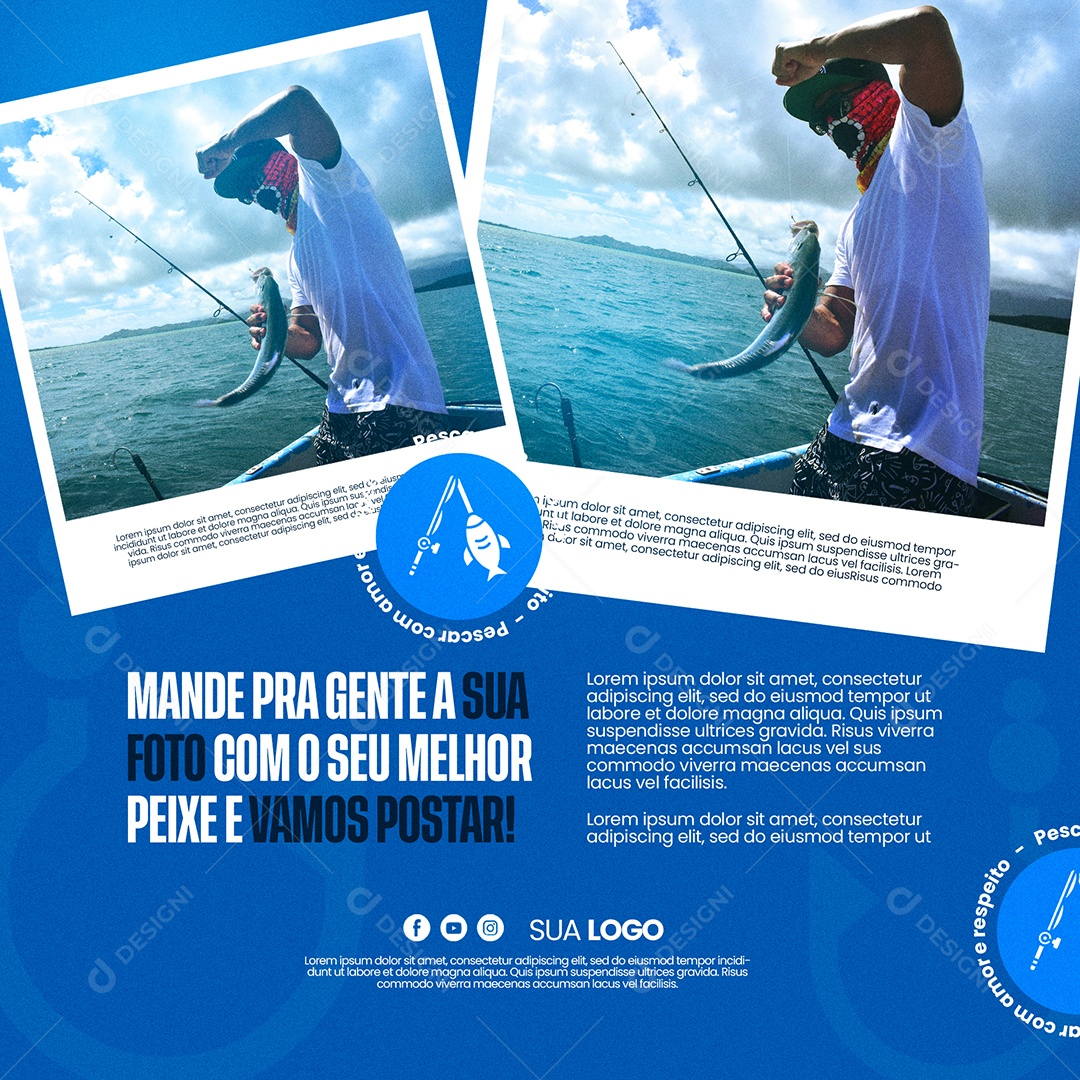 Casa de Pesca Social Media PSD Editável