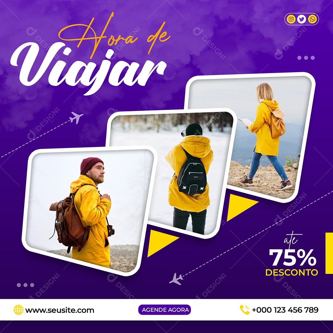 Agência de Viagem e Turismo Social Media PSD Editável