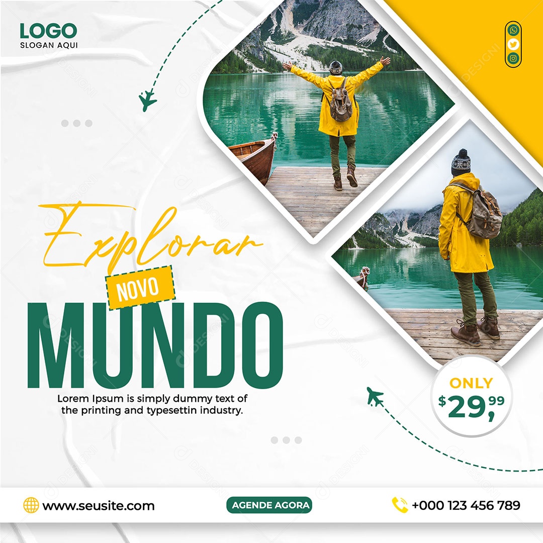 Agência de Viagem e Turismo Social Media PSD Editável