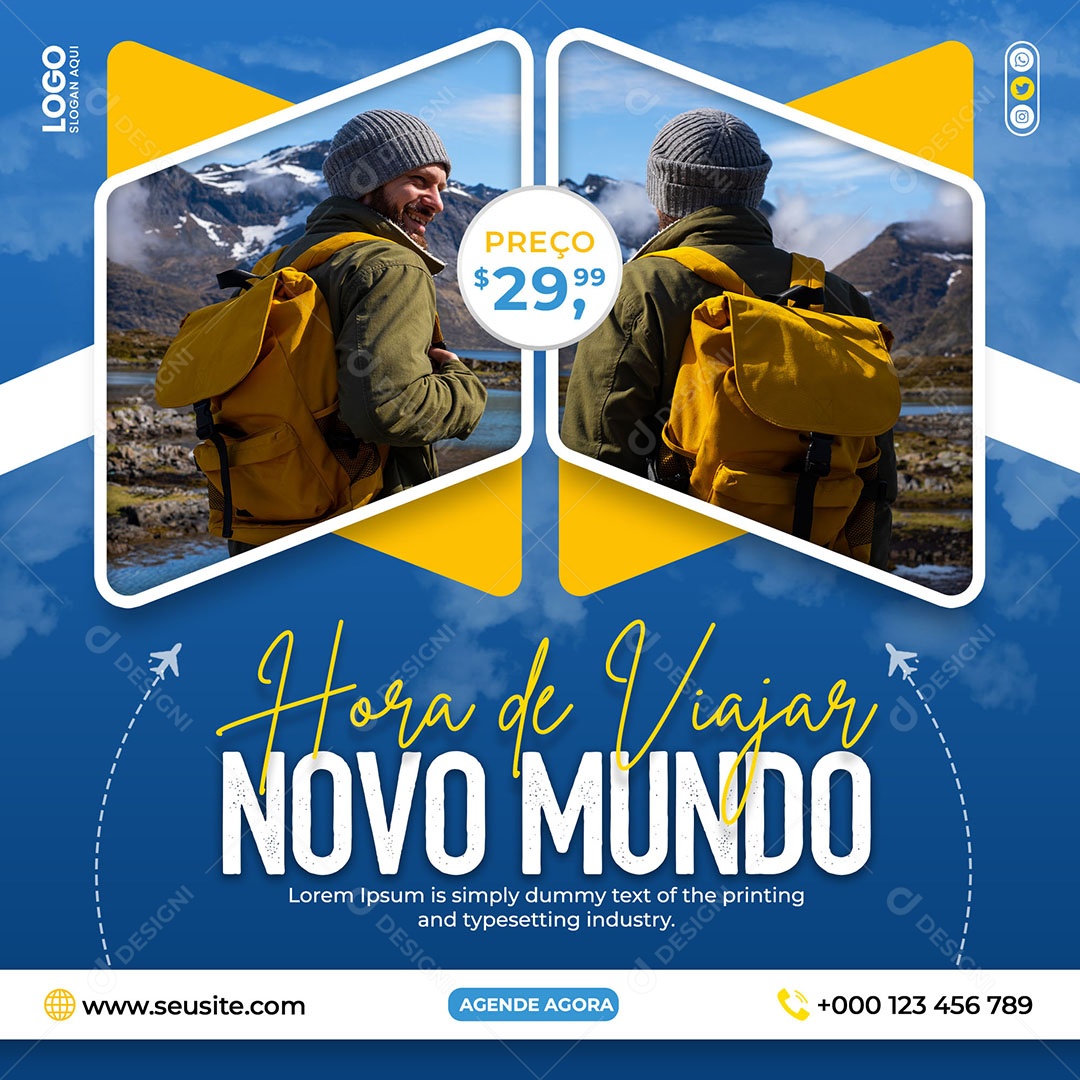 Agência de Viagem e Turismo Social Media PSD Editável