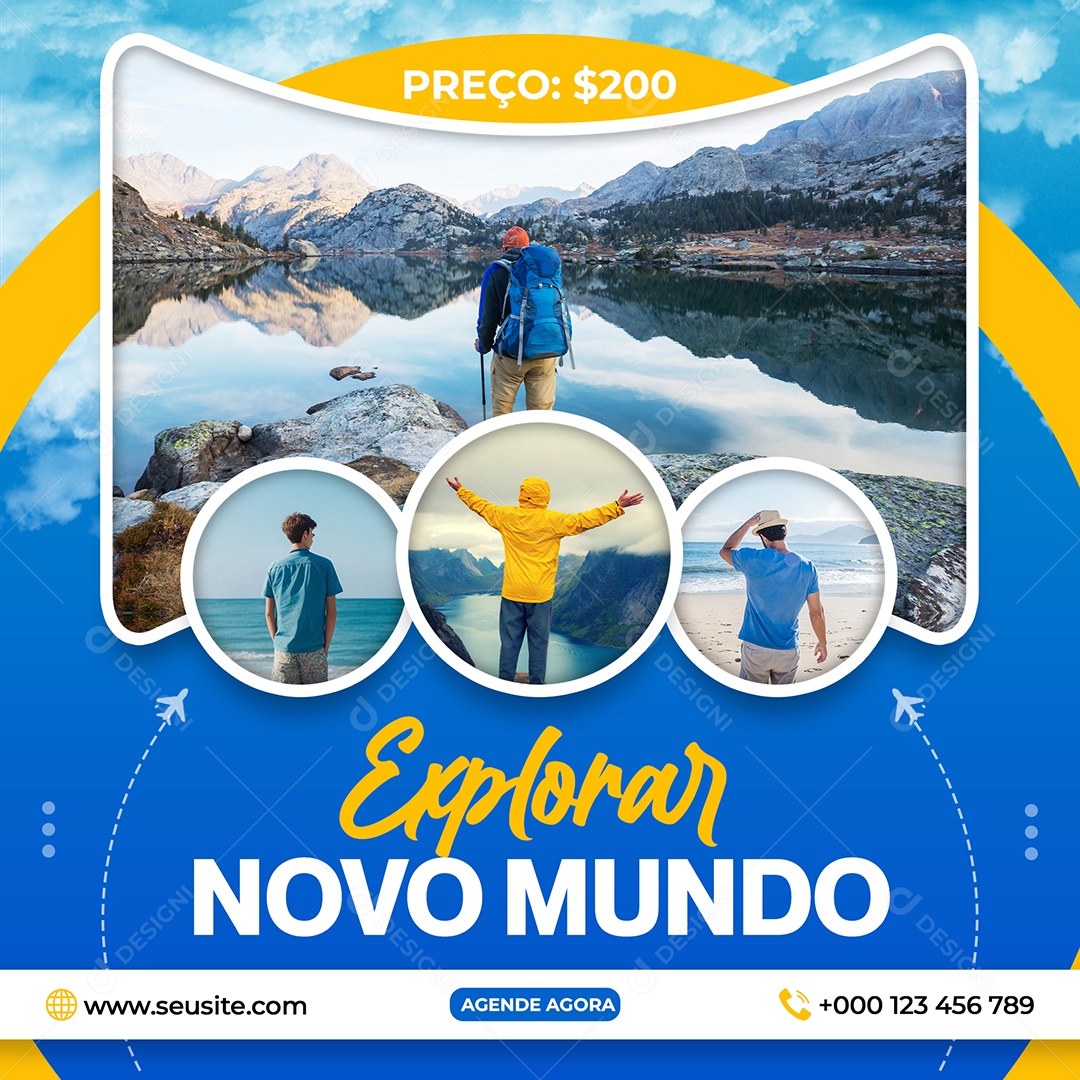 Agência de Viagem e Turismo Social Media PSD Editável