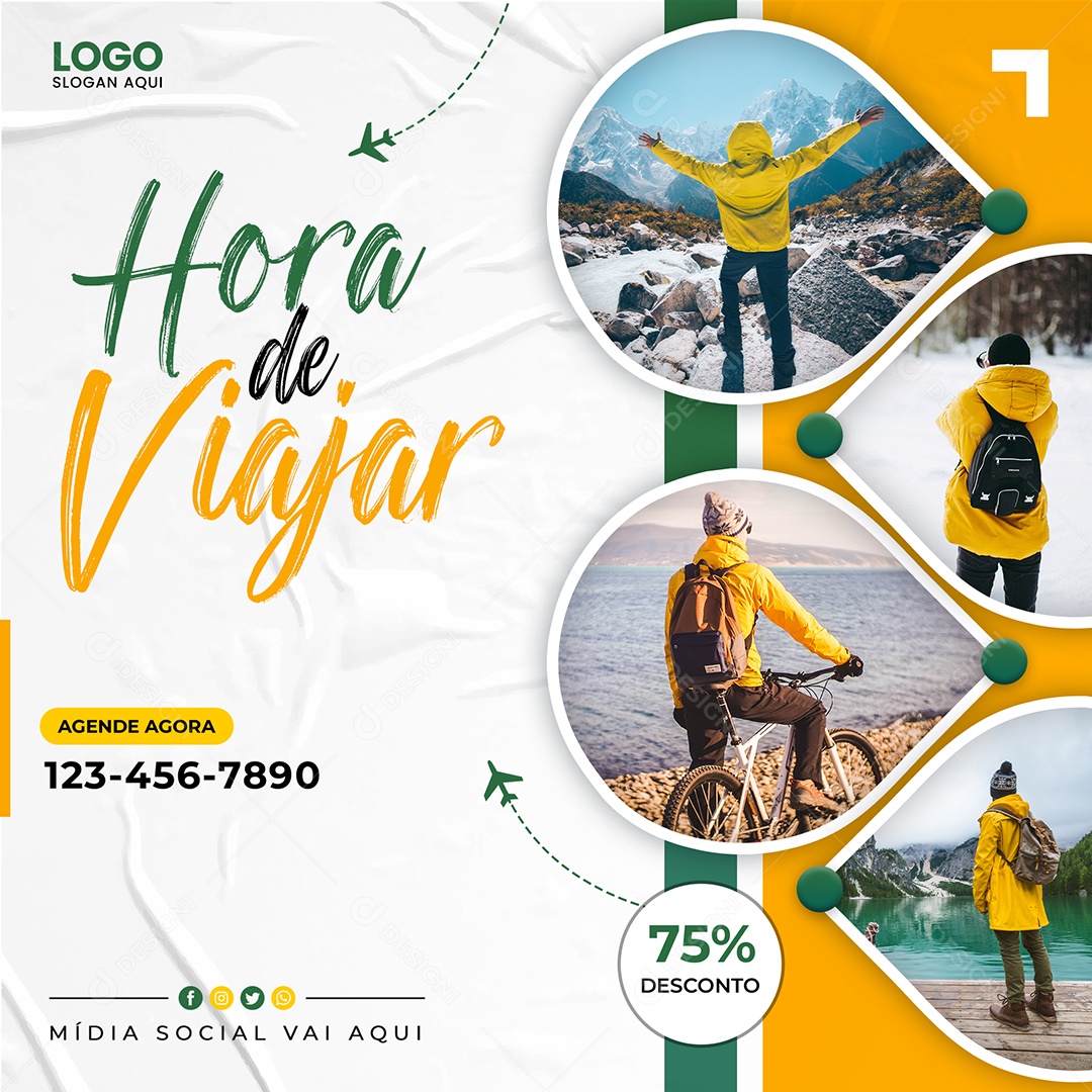 Agência de Viagem e Turismo Social Media PSD Editável