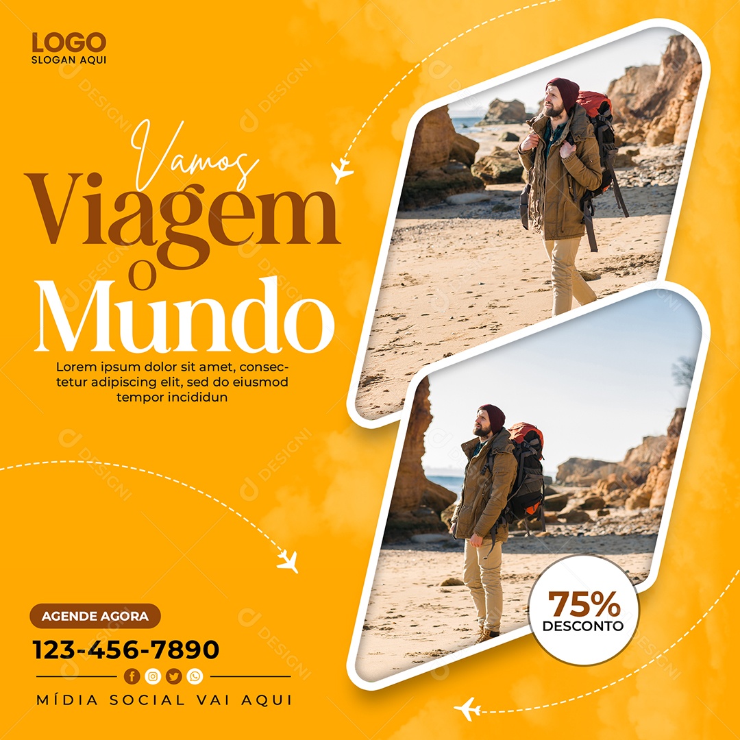 Agência de Viagem e Turismo Social Media PSD Editável