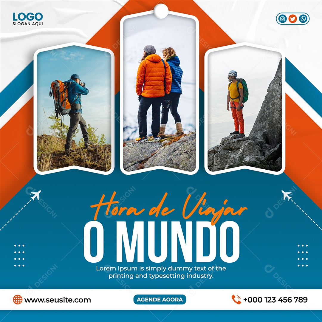 Agencia de Viagem e Turismo Social Media PSD Editável