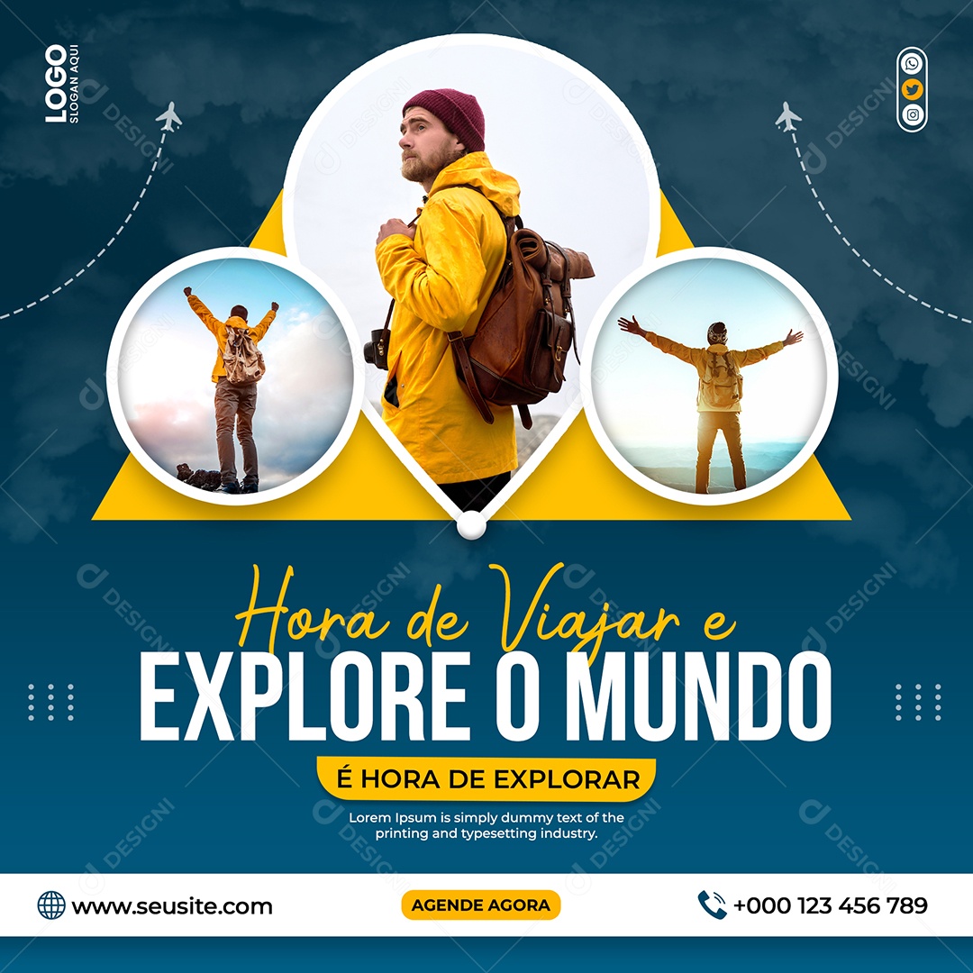 Agencia de Viagem e Turismo Social Media PSD Editável