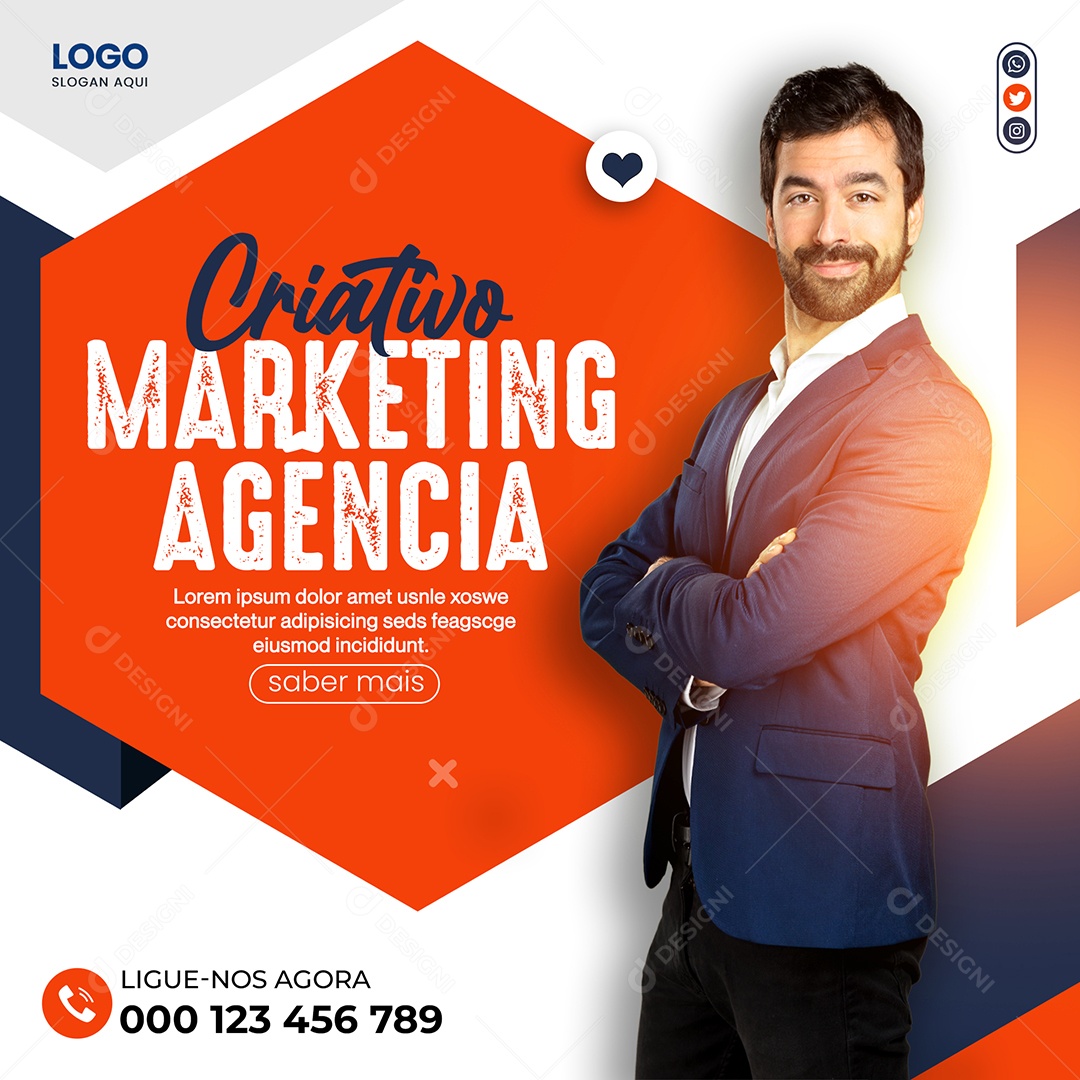 Agencia de Marketing Digital Social Media PSD Editável