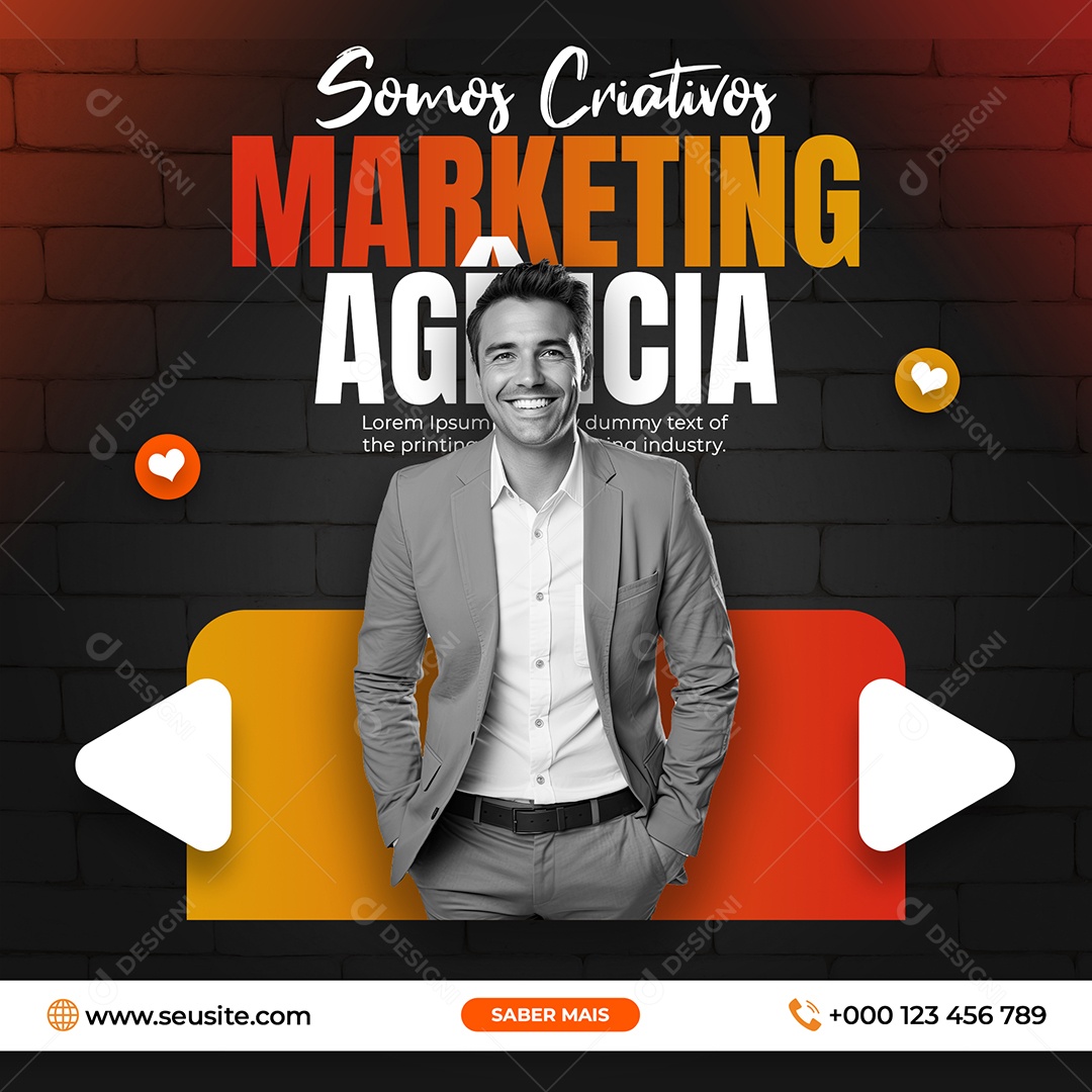 Agencia de Marketing Digital Social Media PSD Editável