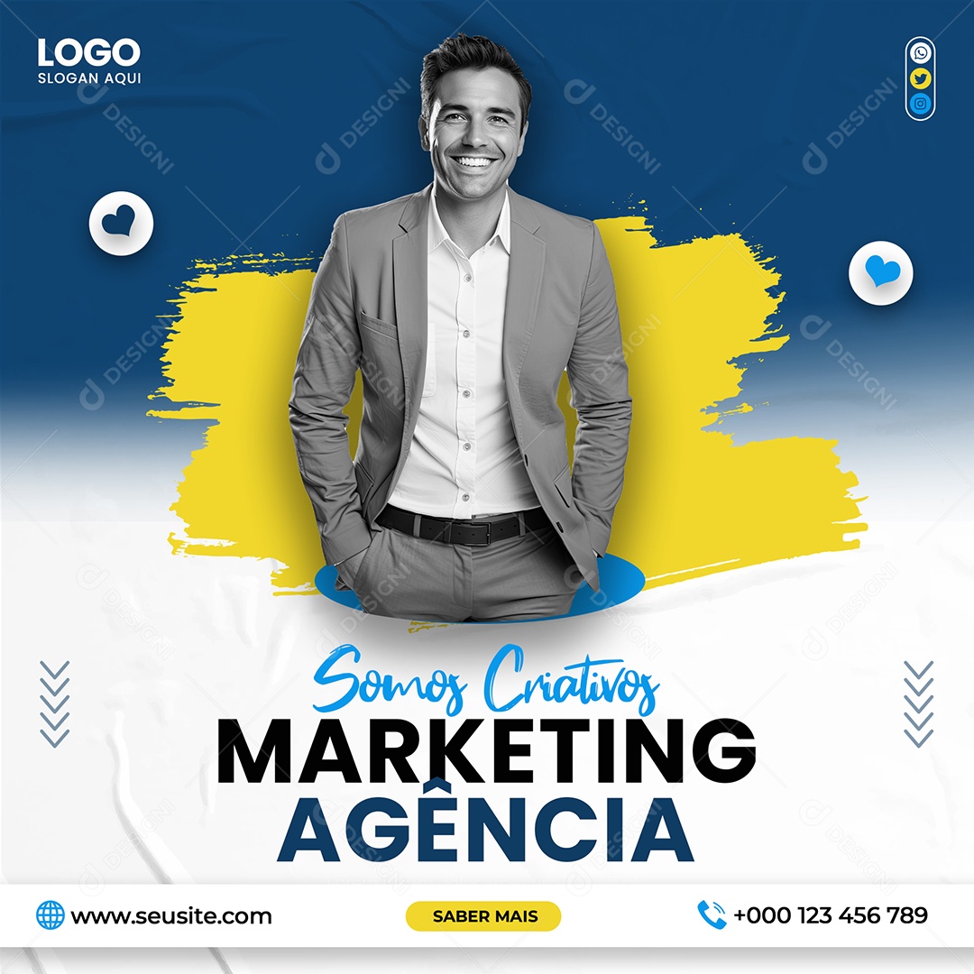 Agencia de Marketing Digital Social Media PSD Editável