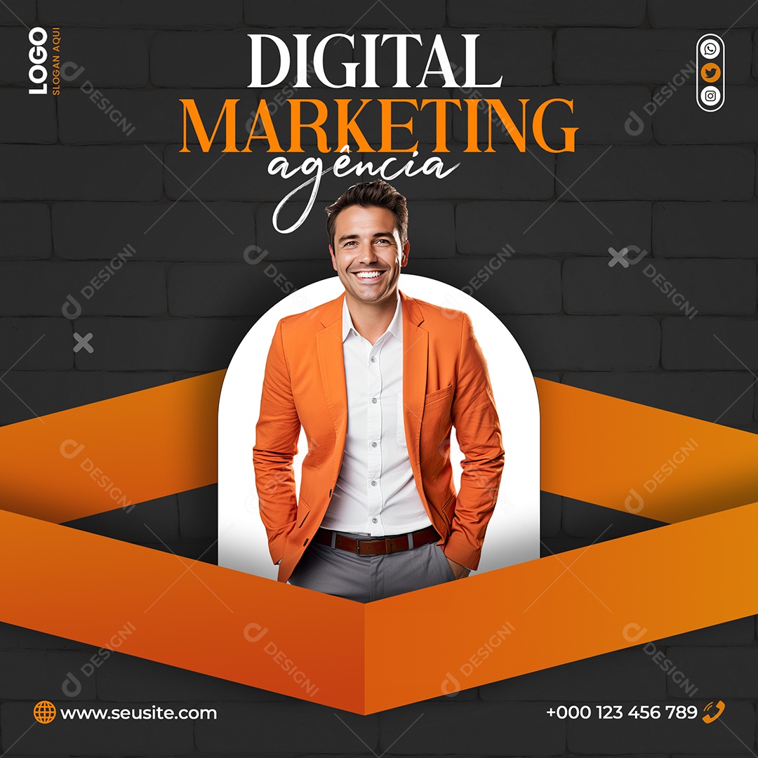 Agencia de Marketing Digital Social Media PSD Editável