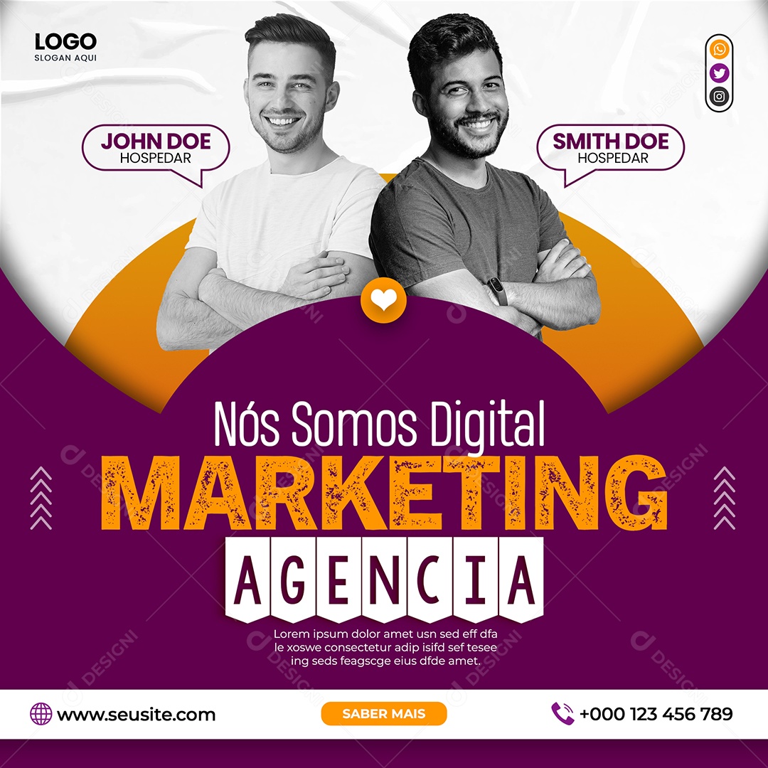 Agencia de Marketing Digital Social Media PSD Editável