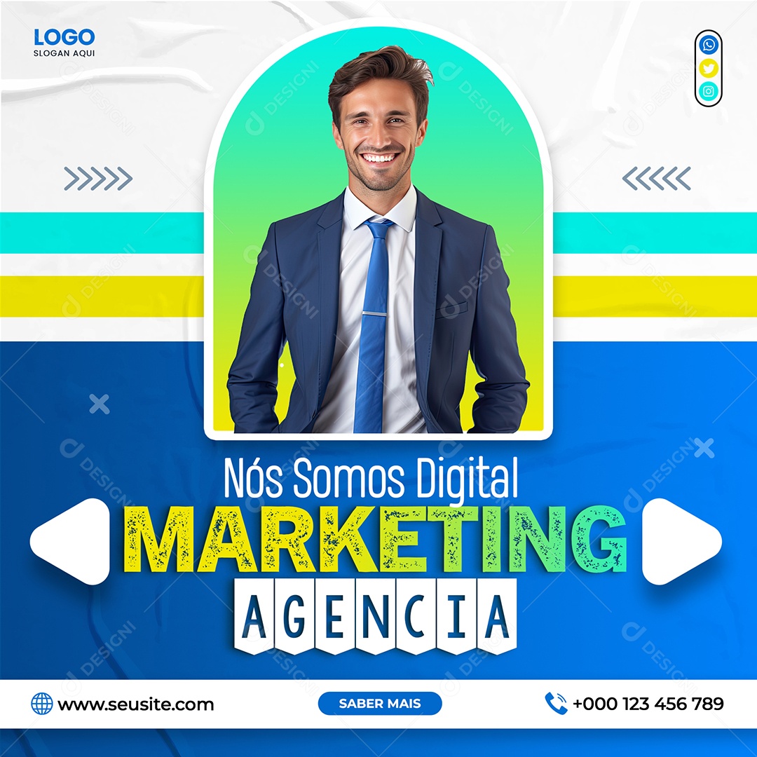 Agencia de Marketing Digital Social Media PSD Editável