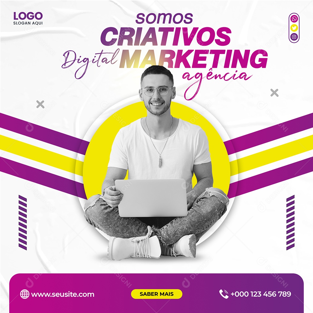 Agencia de Marketing Digital Social Media PSD Editável