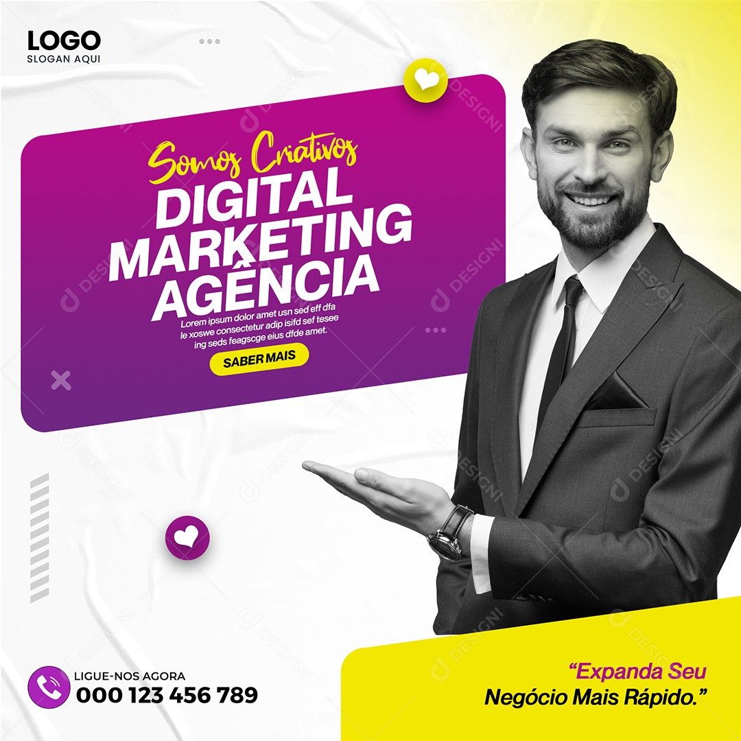 Agencia de Marketing Digital Social Media PSD Editável